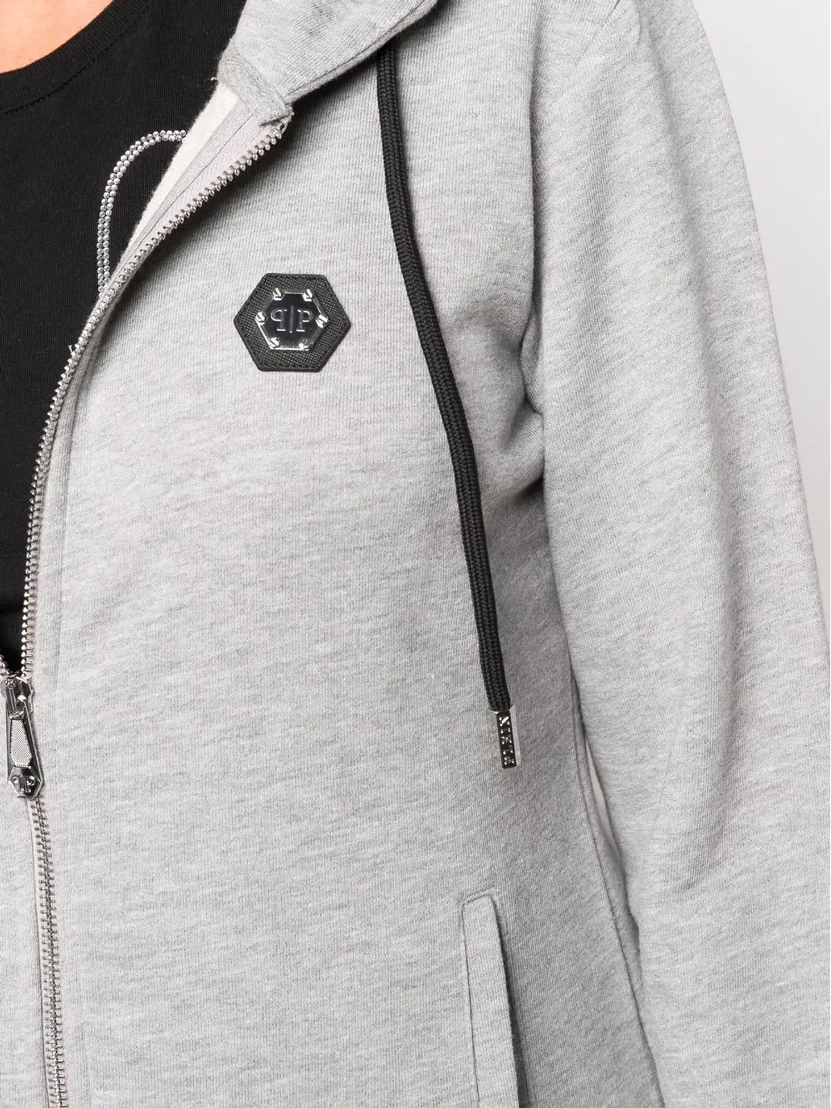 Philipp Plein ロゴアップリケ付きジップアップパーカー - 画像5