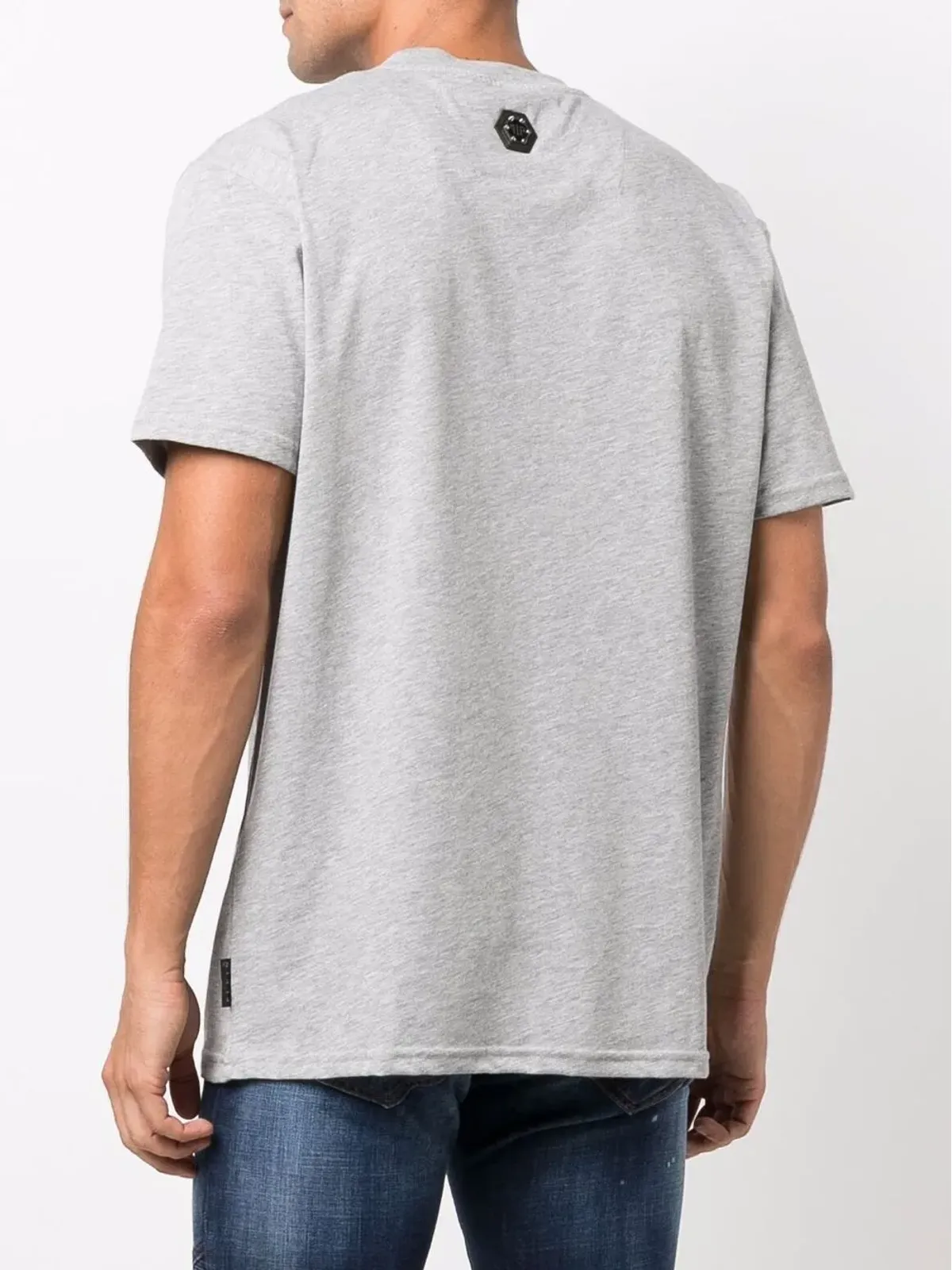 Philipp Plein スカルロゴプリントTシャツ - グレー - 画像4