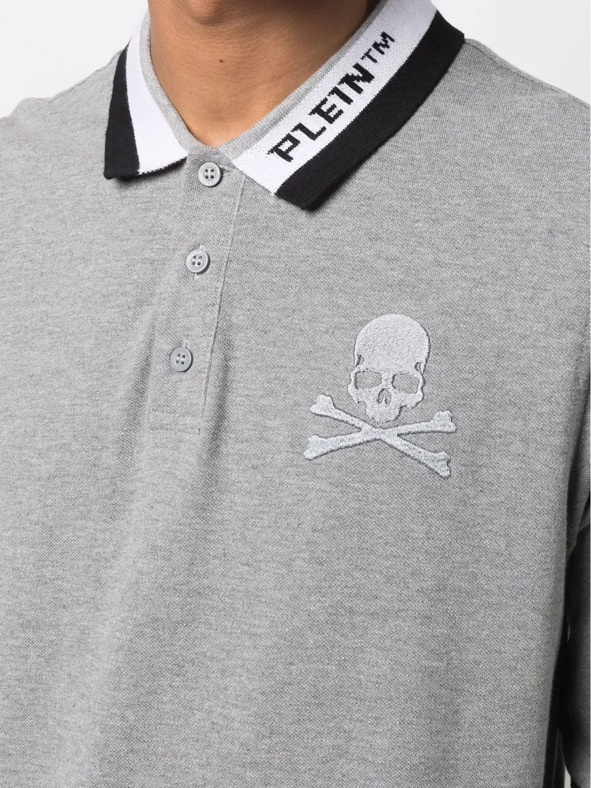 Philipp Plein ロゴスカルプリントポロシャツ - グレー - 画像5