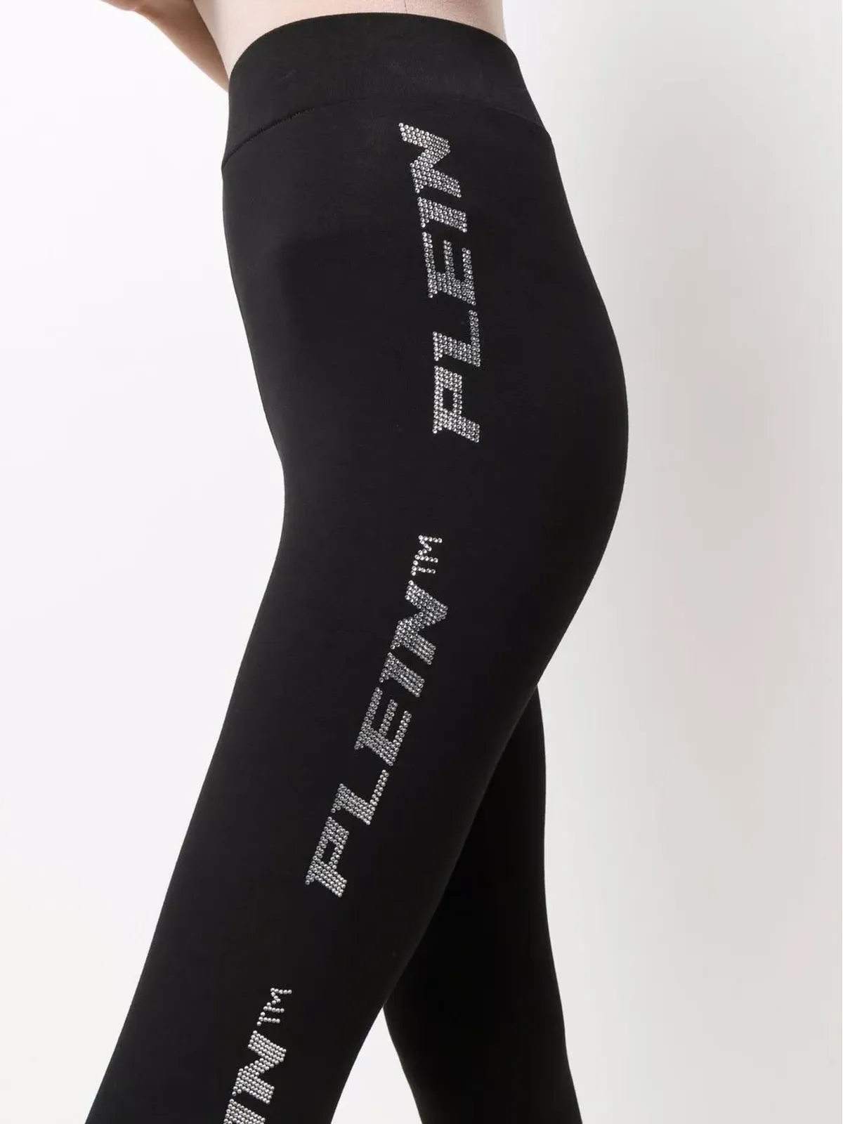 Philipp Plein ロゴスタッズ入りコットンレギンス - 画像5