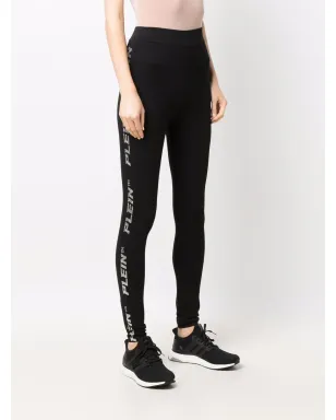 Philipp Plein ロゴスタッズ入りコットンレギンス - サムネイル3