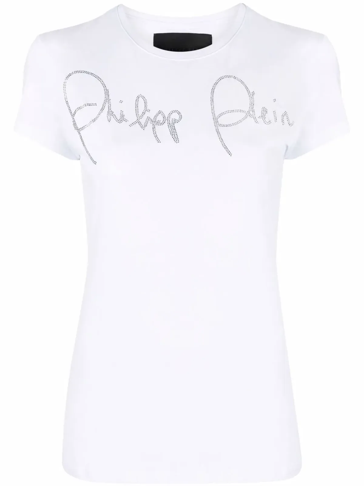 Philipp Plein ラインストーン装飾ロゴTシャツ - 画像1