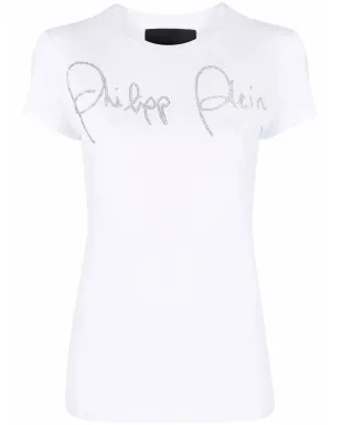 Philipp Plein ラインストーン装飾ロゴTシャツ - サムネイル1