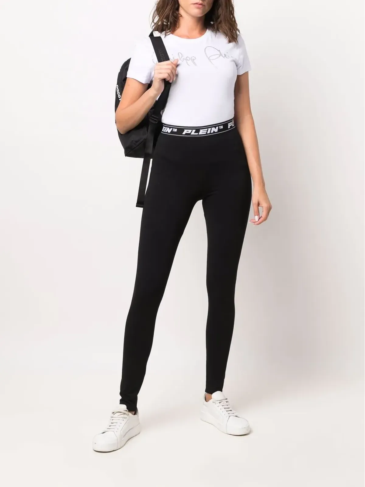 Philipp Plein ラインストーン装飾ロゴTシャツ - 画像2