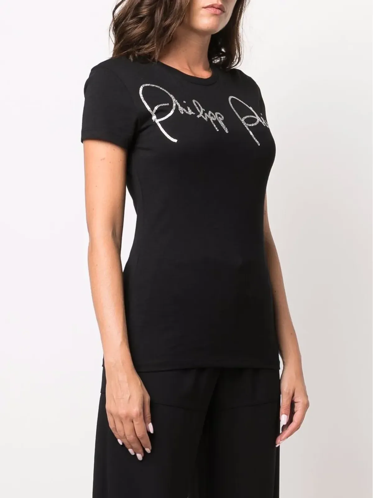 Philipp Plein クリスタル装飾の半袖Tシャツ - 画像3