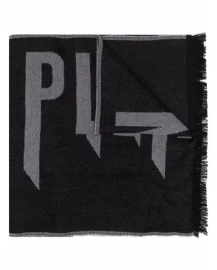 Philipp Plein ウール ロゴ スカーフ ブラック - サムネイル1