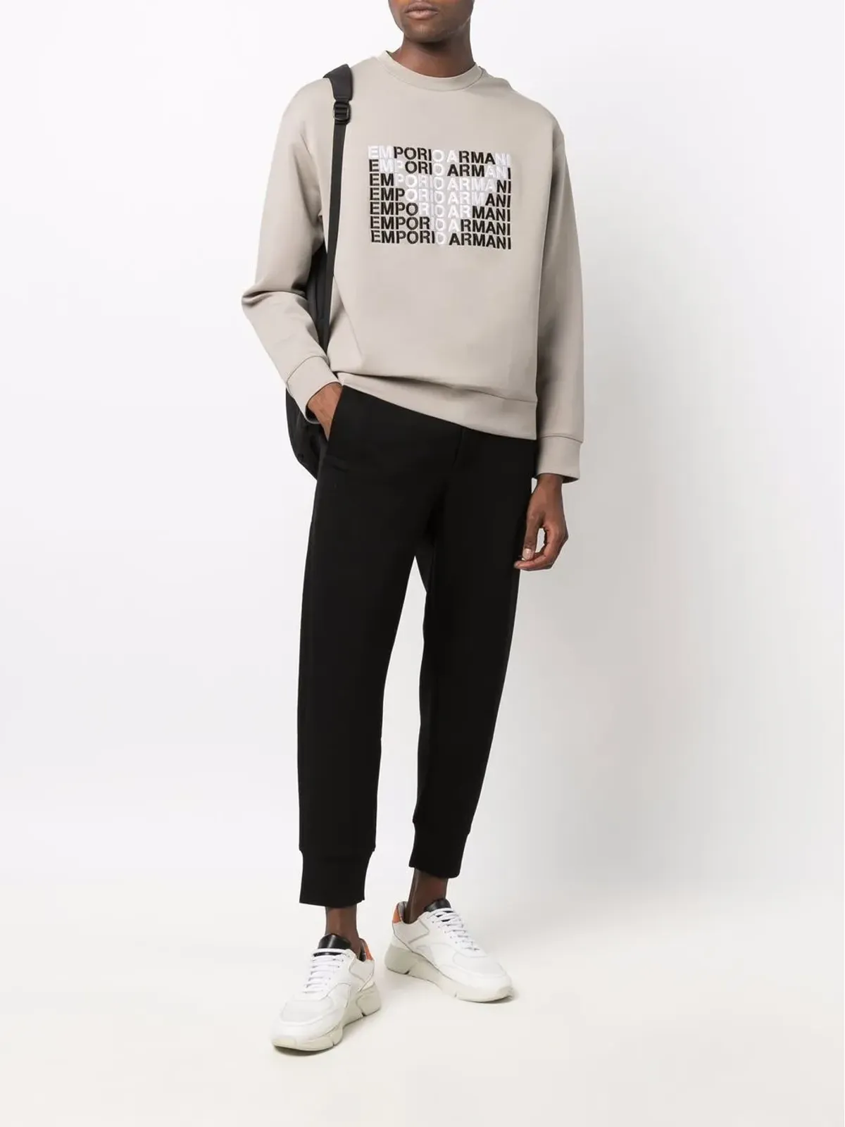 Emporio Armani ドローストリングウエスト トラックパンツ - ブラック - 画像2
