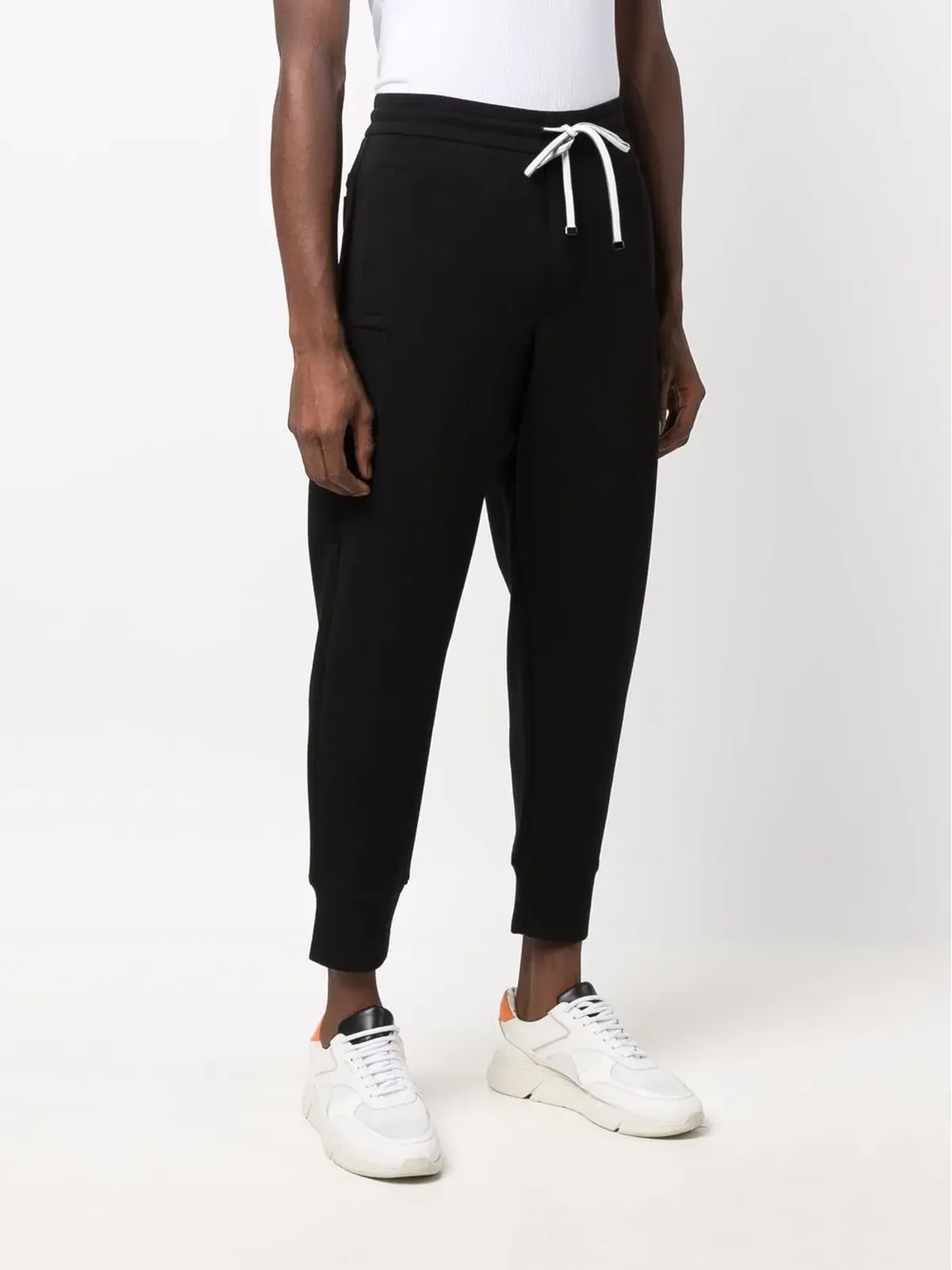 Emporio Armani ドローストリングウエスト トラックパンツ - ブラック - 画像3