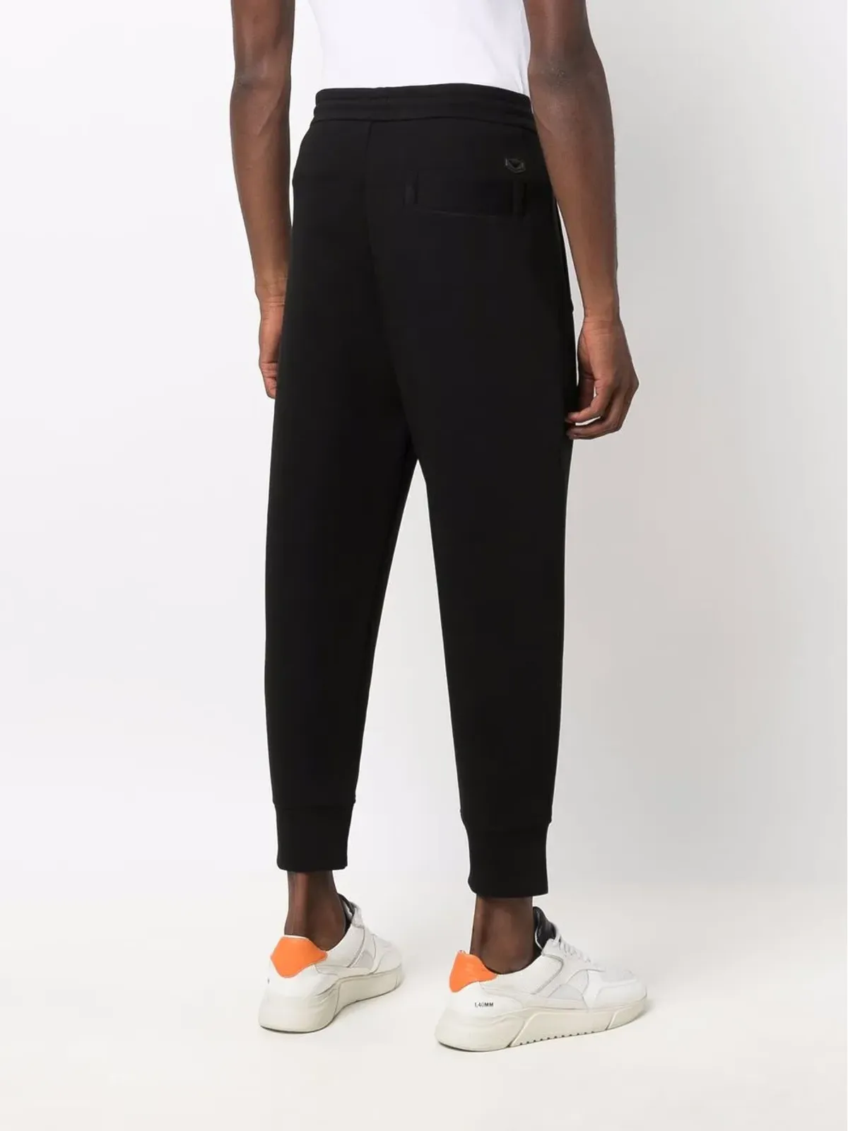 Emporio Armani ドローストリングウエスト トラックパンツ - ブラック - 画像4