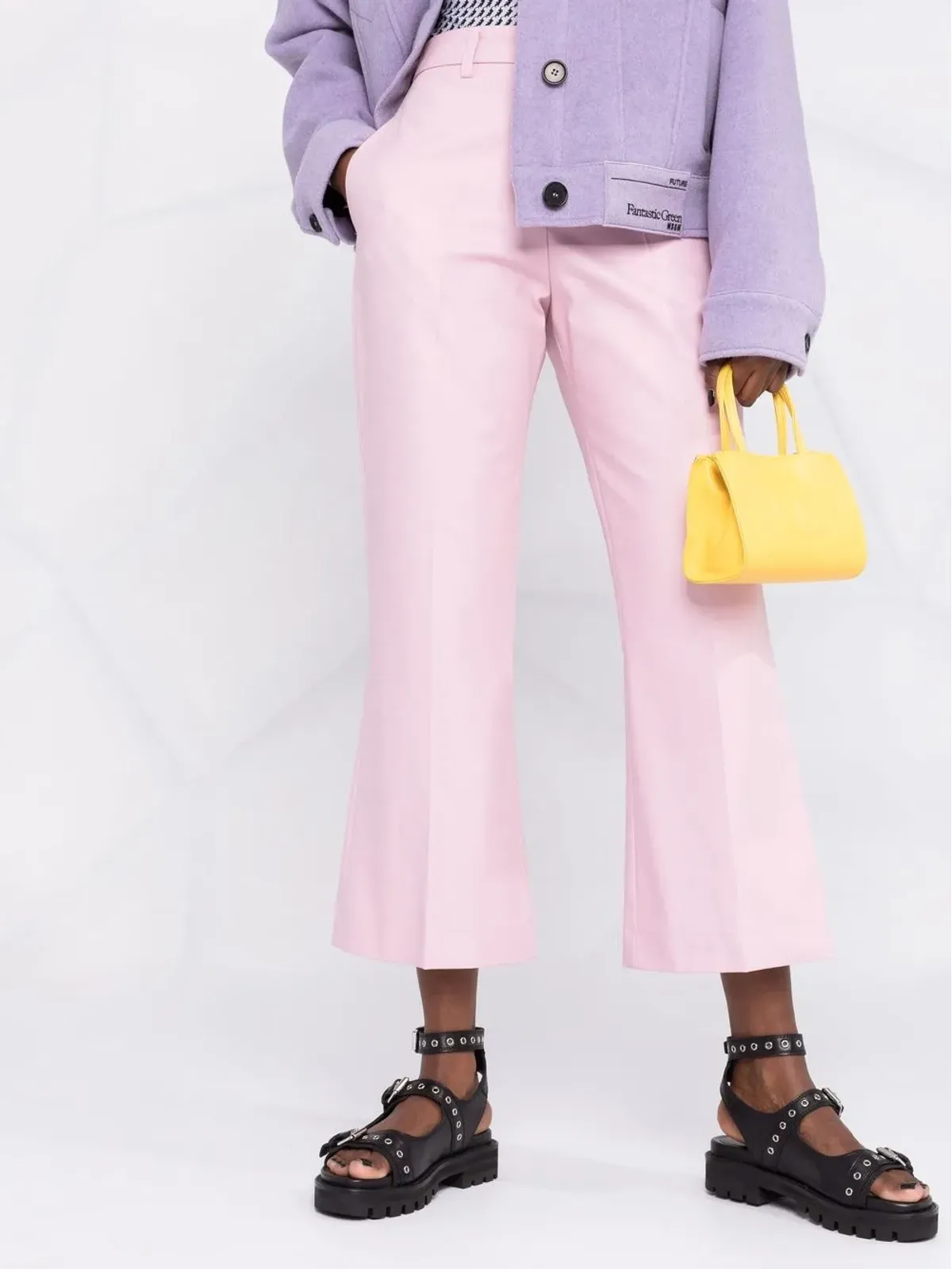 MSGM プレスド・クリース コットン テーラードパンツ - 画像5