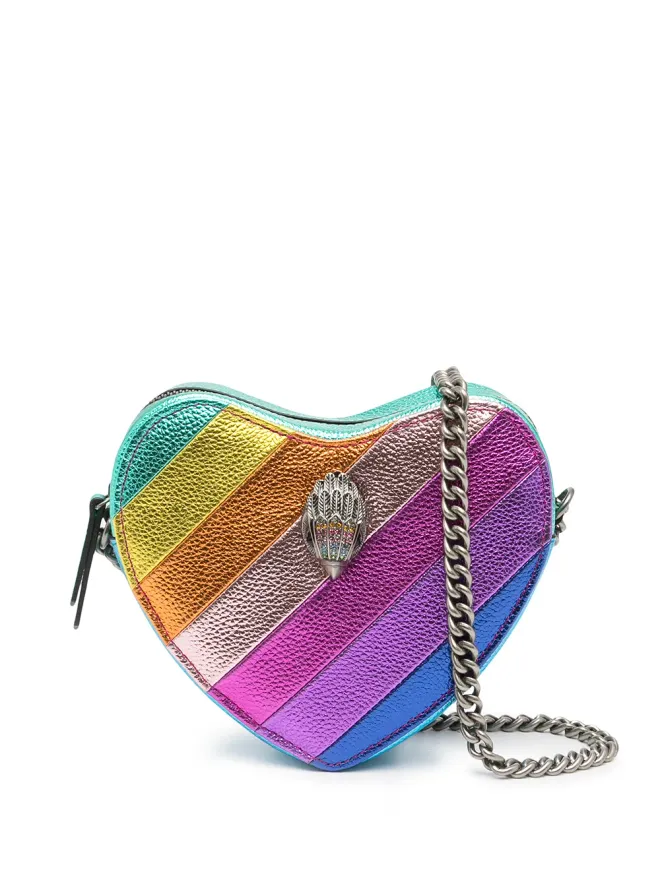 Kurt Geiger London Kurt Geiger London Kensington Heart stripe-print crossbody bag - Multicolourの商品画像