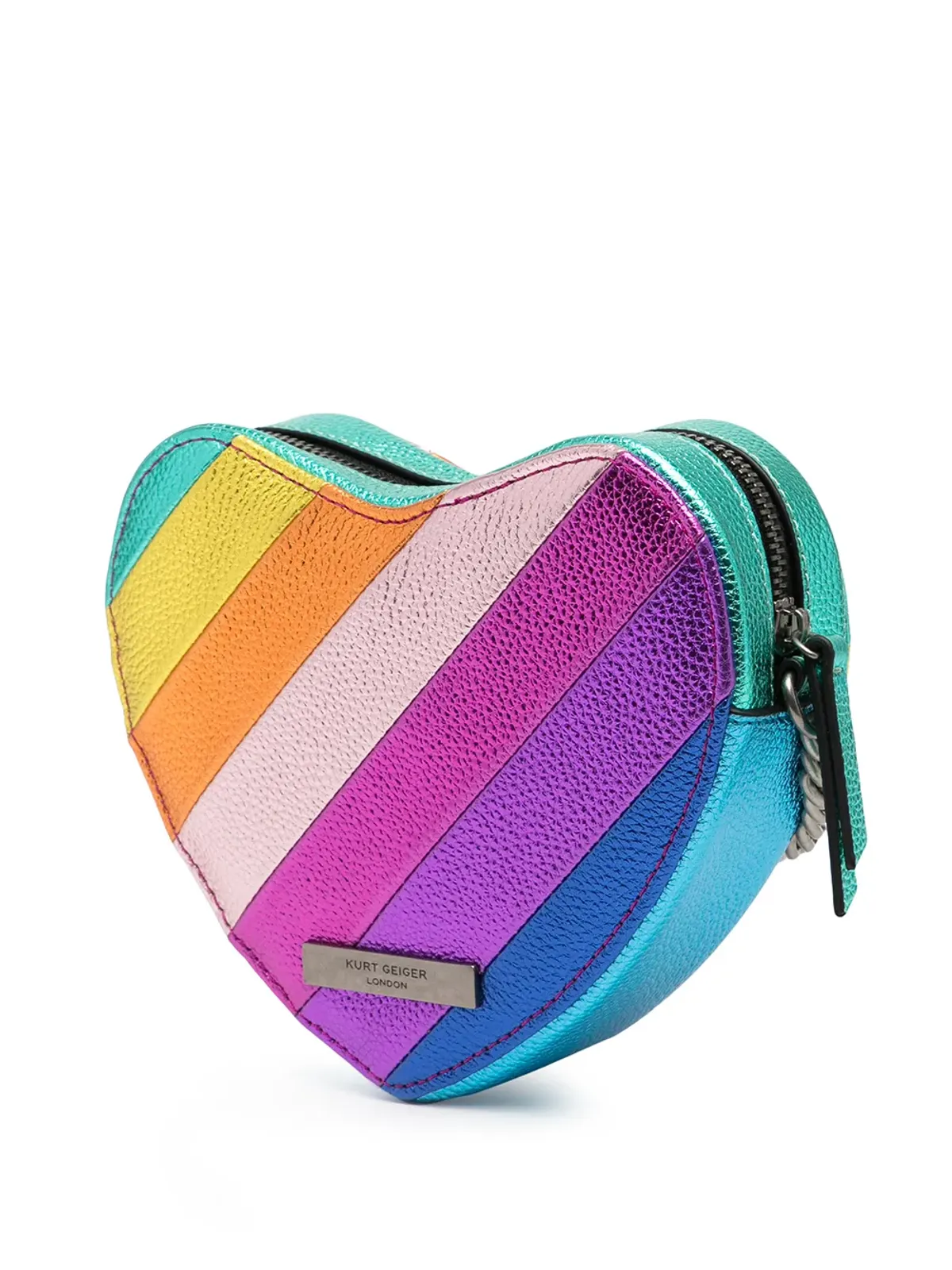 Kurt Geiger London Kensington Heart stripe-print crossbody bag - Multicolour - 画像3