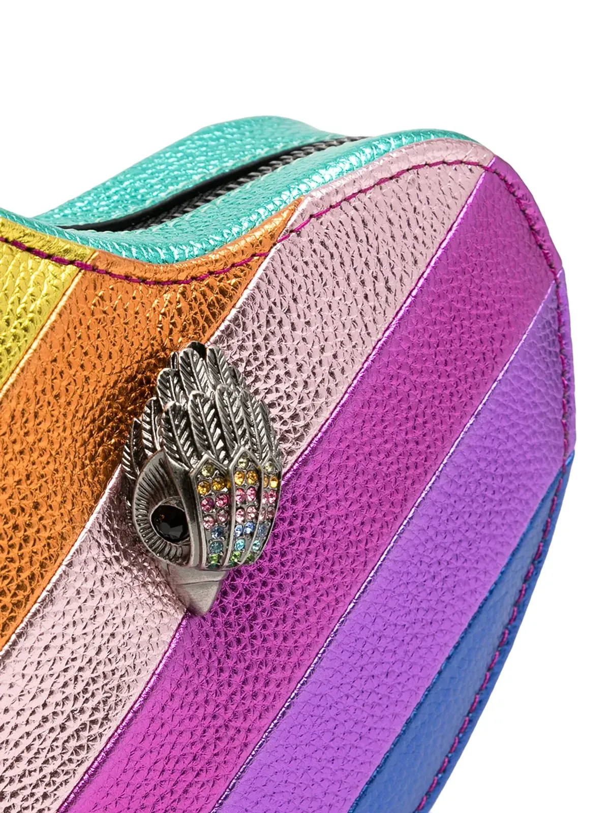 Kurt Geiger London Kensington Heart stripe-print crossbody bag - Multicolour - 画像4
