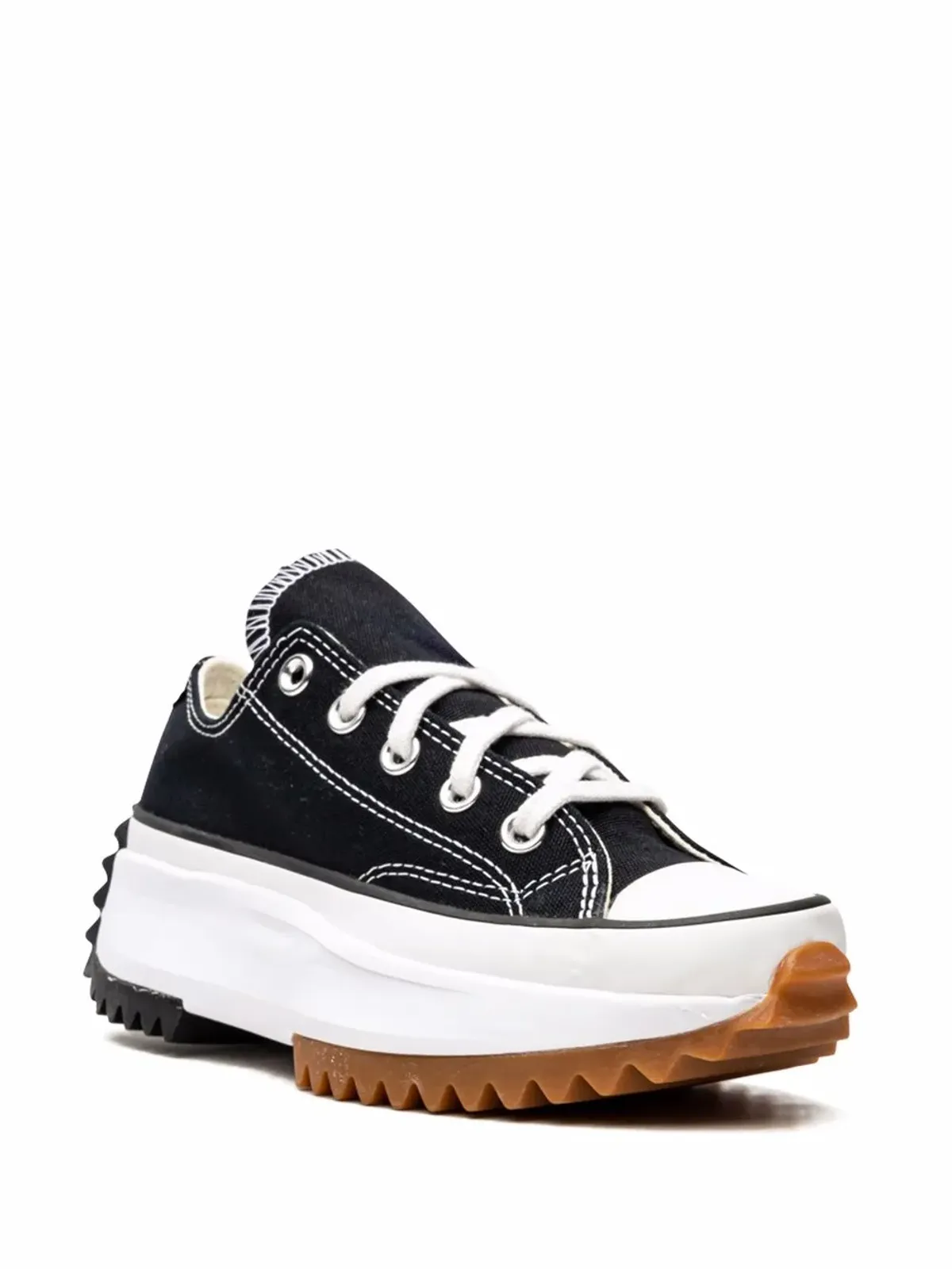 Converse Run Star Hike OX ブラックガム スニーカー - 画像2