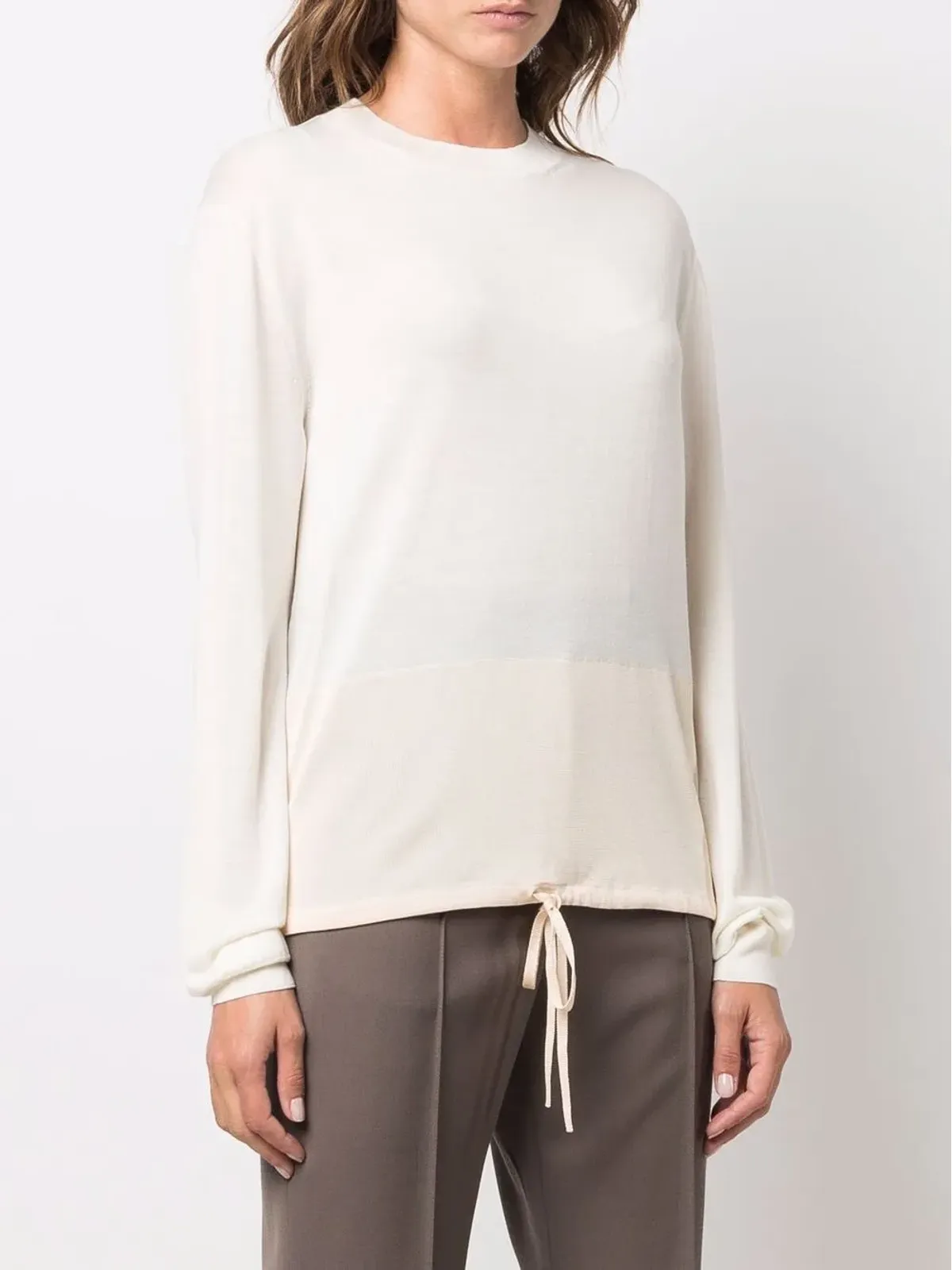 Jil Sander ドローストリング ファインニット ジャンパー - 画像3