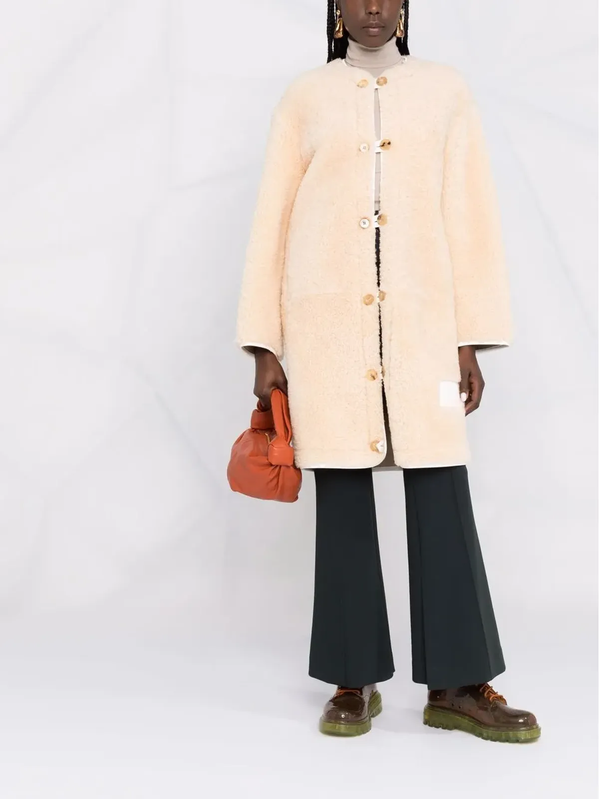 Chloé シングルブレスト シアリングコート - 画像2