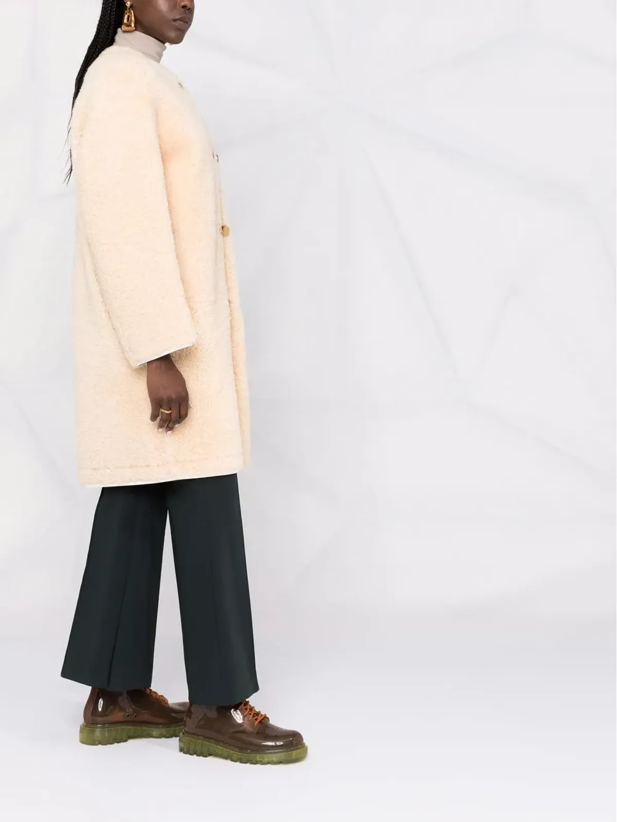 Chloé シングルブレスト シアリングコート - 画像4