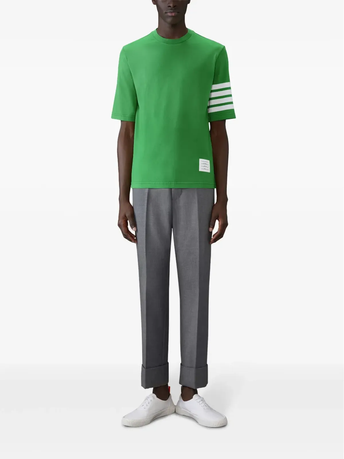 Thom Browne 4バー ラウンドネック Tシャツ - グリーン - 画像2