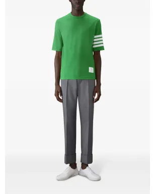 Thom Browne 4バー ラウンドネック Tシャツ - グリーン - サムネイル2