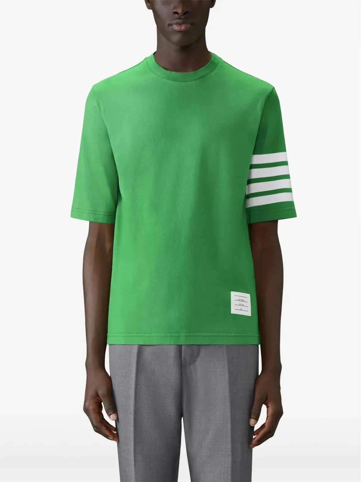 Thom Browne 4バー ラウンドネック Tシャツ - グリーン - 画像3