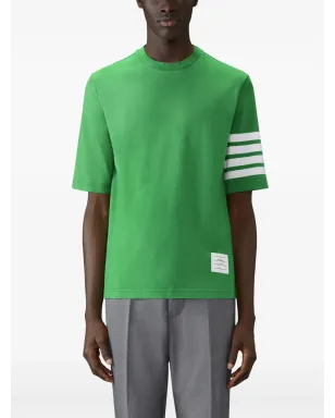 Thom Browne 4バー ラウンドネック Tシャツ - グリーン - サムネイル3