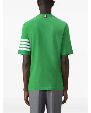 Thom Browne 4バー ラウンドネック Tシャツ - グリーン - サムネイル4