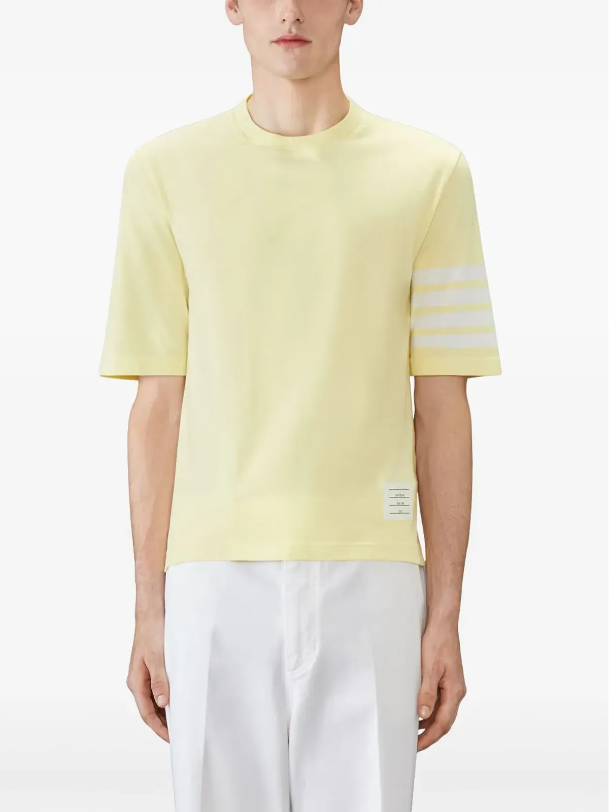 Thom Browne 4-Bar ショートスリーブ Tシャツ - Yellow - 画像3