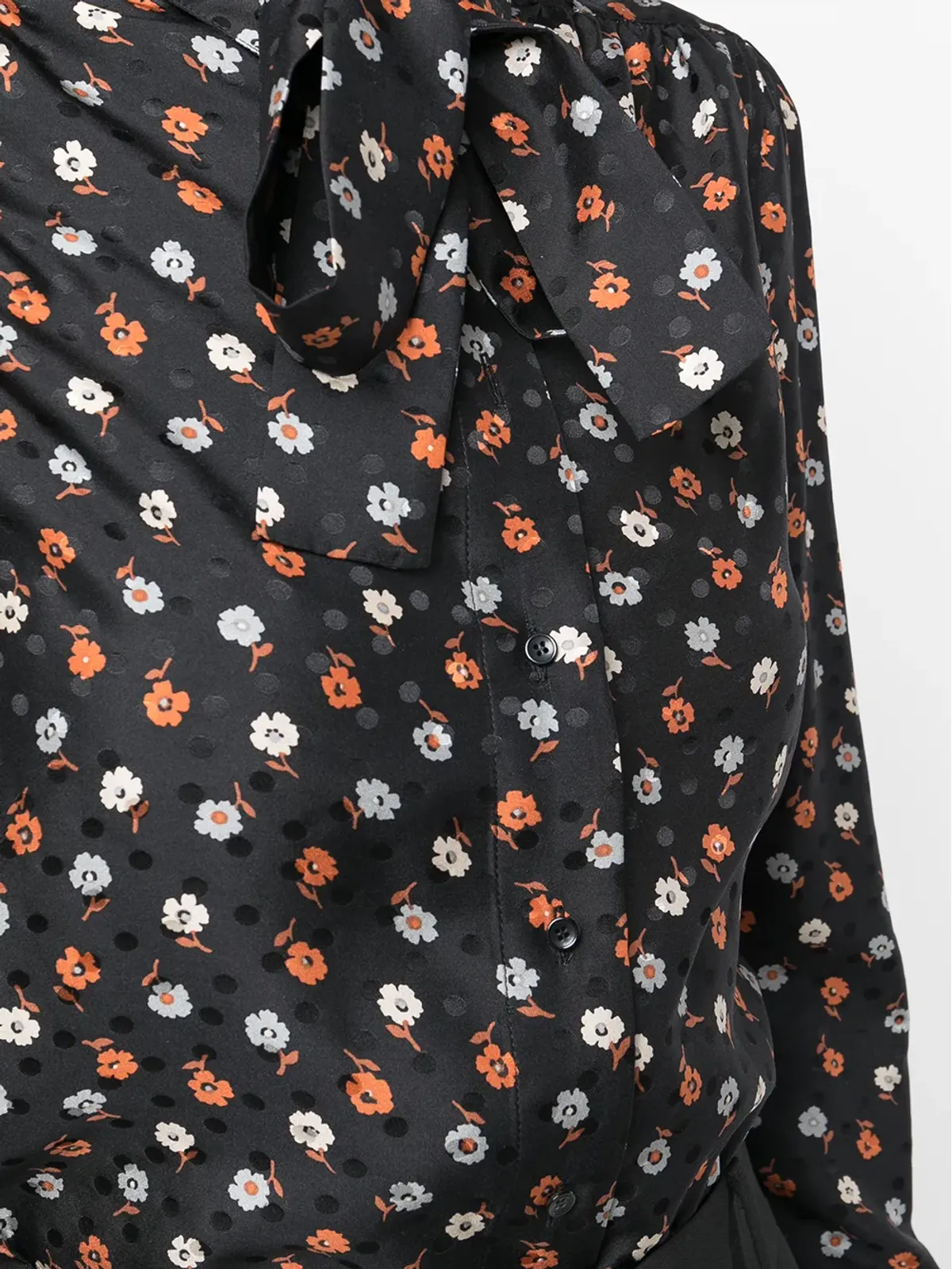 Saint Laurent 花柄プリント長袖ブラウス - 画像5