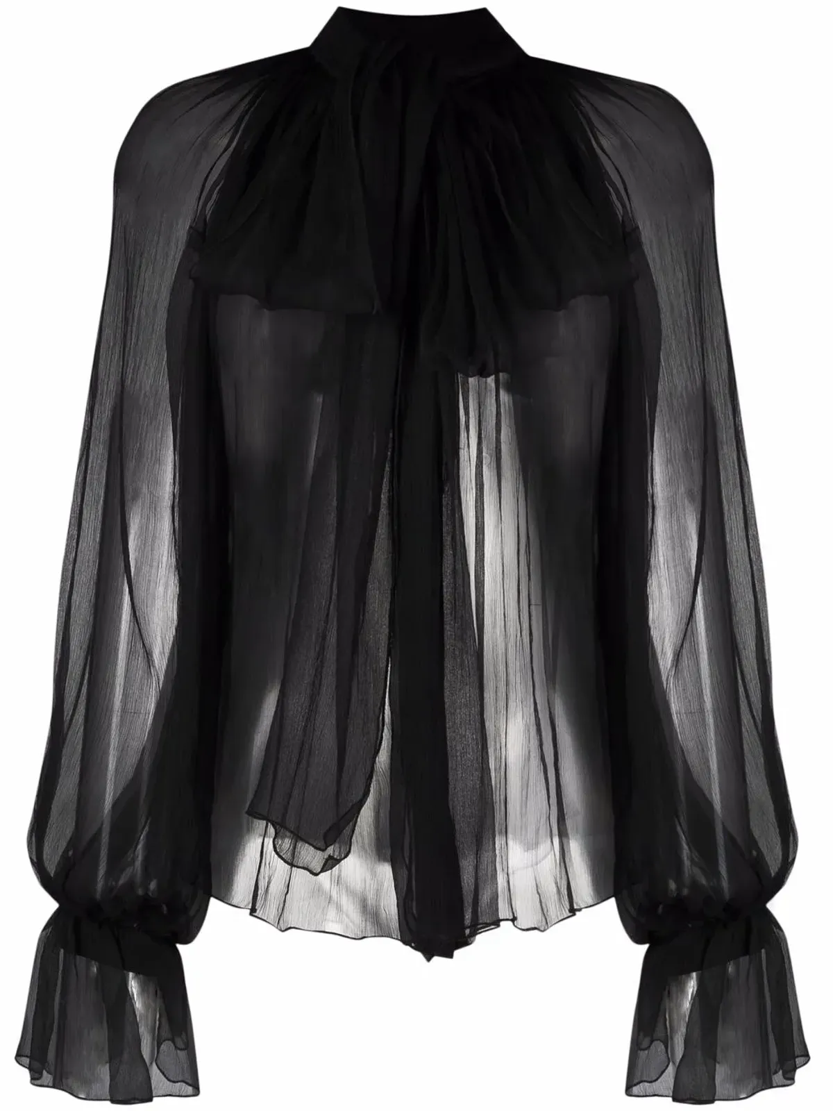 Atu Body Couture ボウディテール シルク ブラウス - 画像1