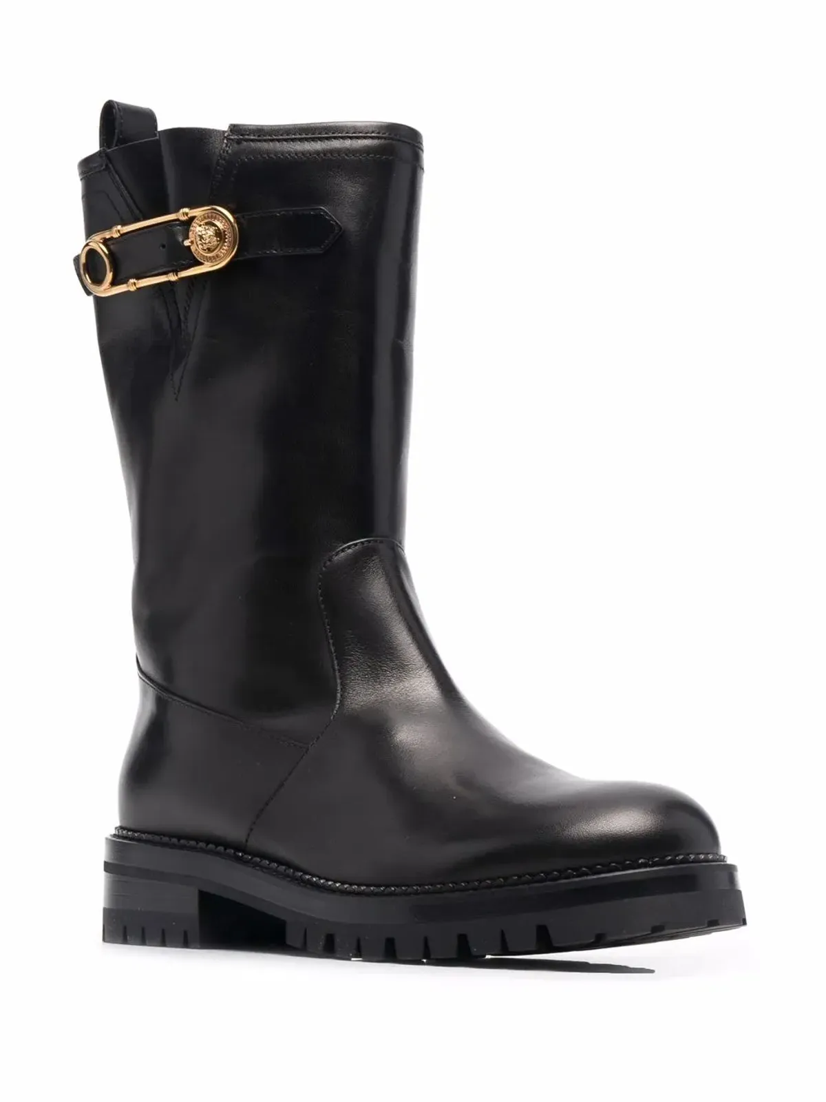 Versace セーフティピン ミッドカーフ ブーツ - 画像2