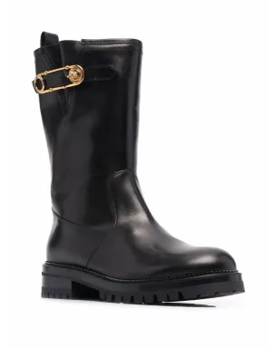 Versace セーフティピン ミッドカーフ ブーツ - サムネイル2