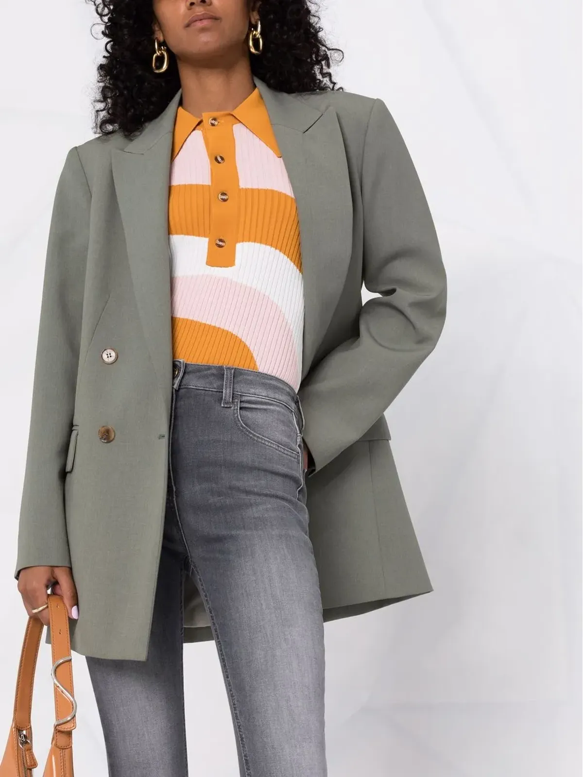 Elisabetta Franchi ロゴパッチデニムジーンズ - 画像5