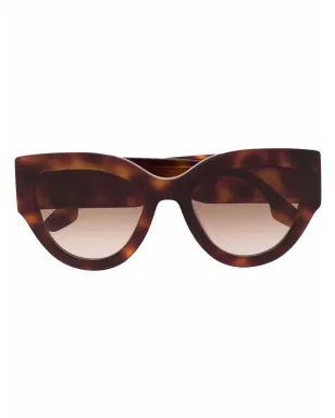 Victoria Beckham Eyewear べっ甲柄キャットアイサングラス（ブラウン） - サムネイル1