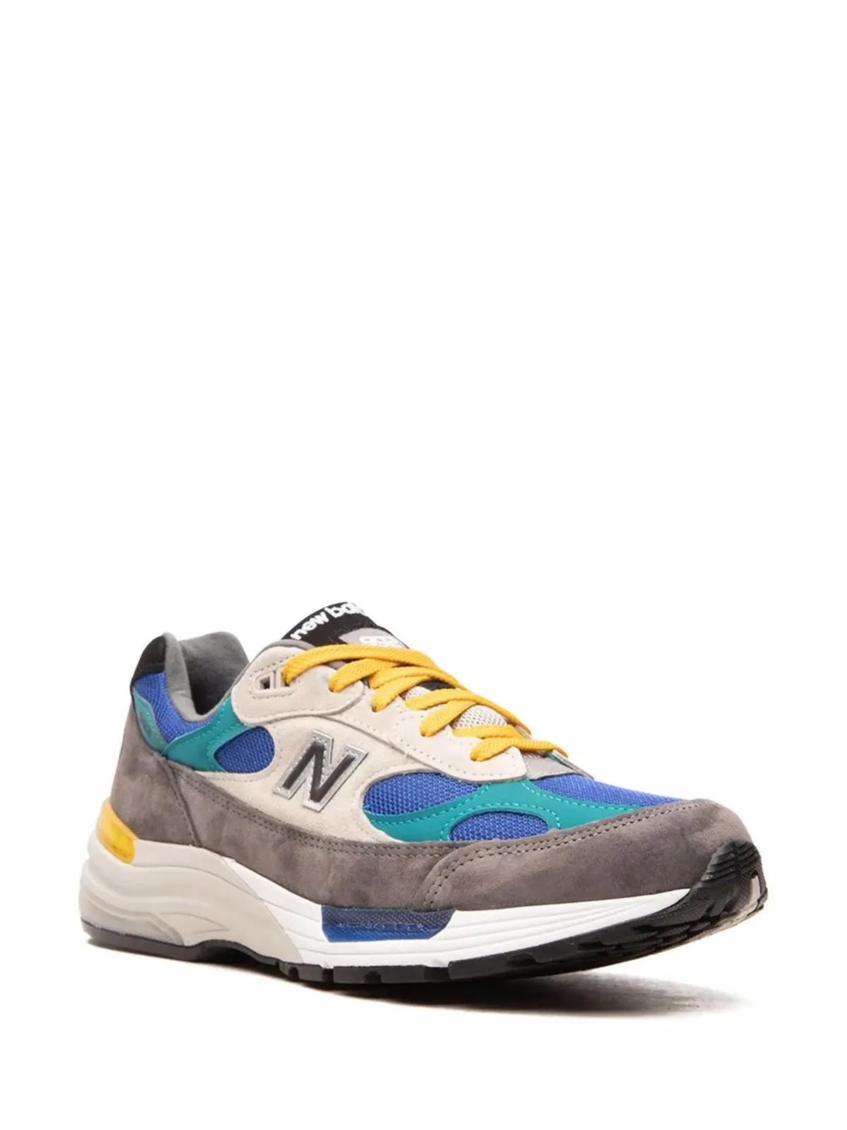 New Balance 992 グレー/ブルー/ティール/イエロー ローカットスニーカー - 画像2