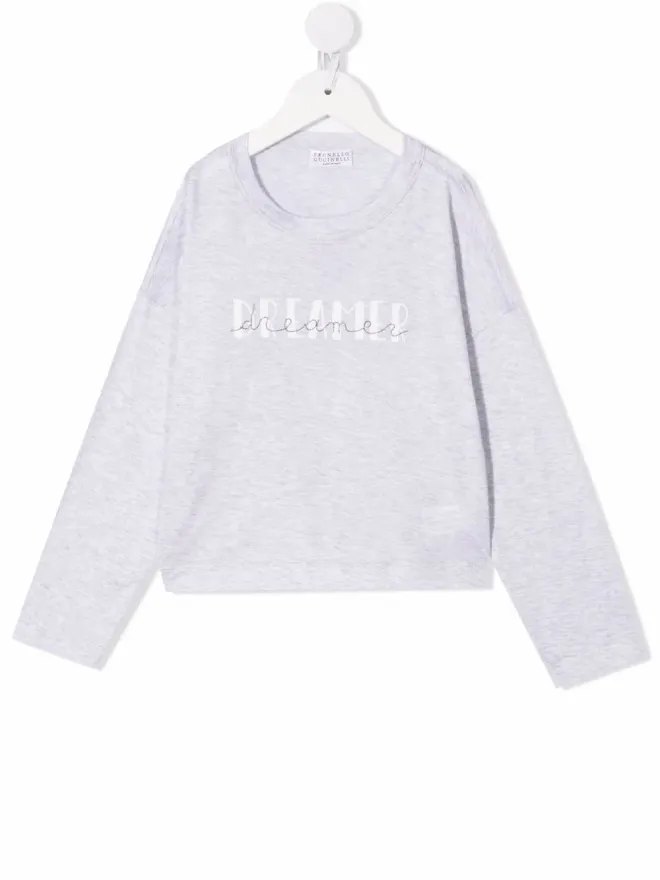Brunello Cucinelli Kids Brunello Cucinelli Kids ドリーマー プリント コットン スウェットシャツの商品画像