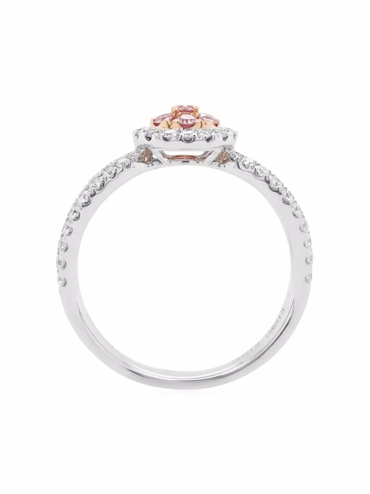 HYT Jewelry 18Kホワイトゴールド アリグル ピンクダイヤモンド エンゲージリング - シルバー - 画像4