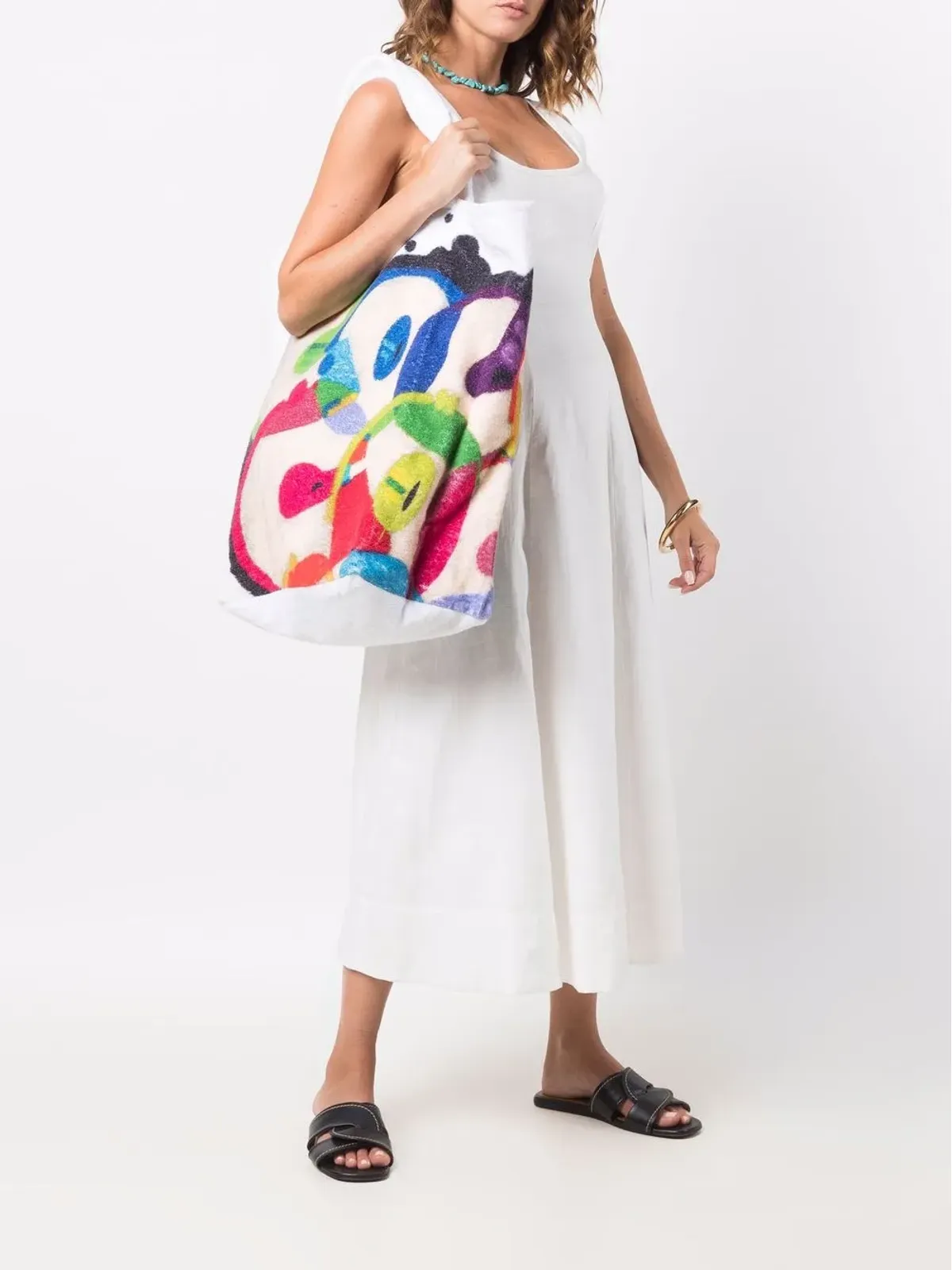 CHANEL Pre-Owned 2020s large logo beach set - White - 画像2