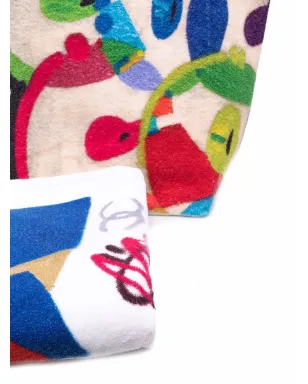 CHANEL Pre-Owned 2020s large logo beach set - White - サムネイル4