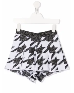 Simonetta ハウンドトゥース柄ウールショートパンツ - サムネイル1