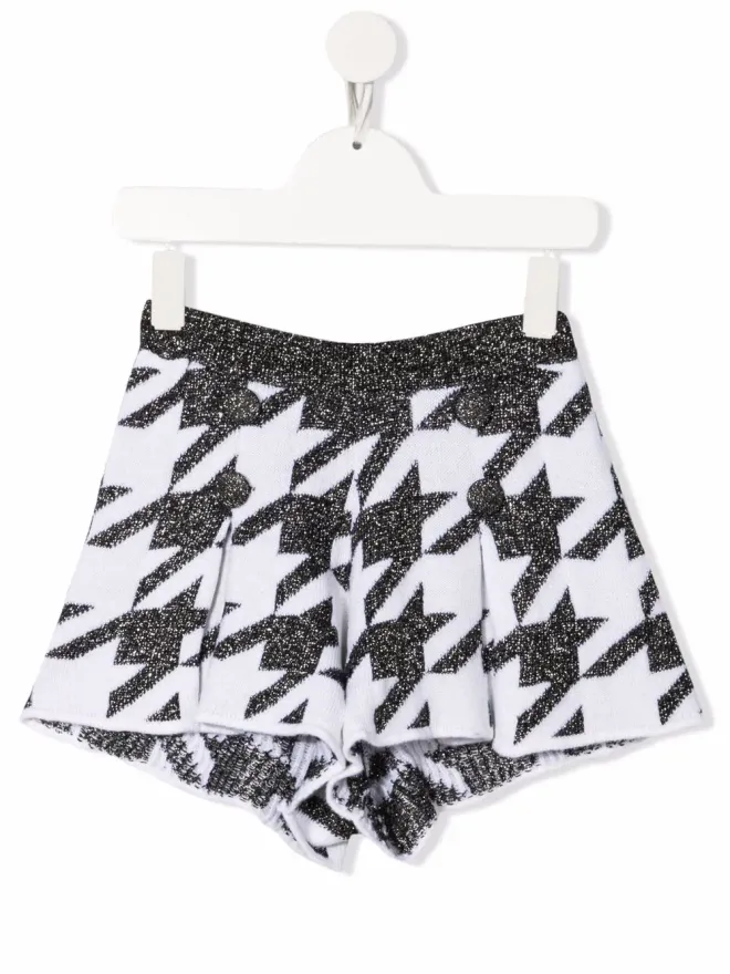 Simonetta Simonetta ハウンドトゥース柄ウールショートパンツの商品画像