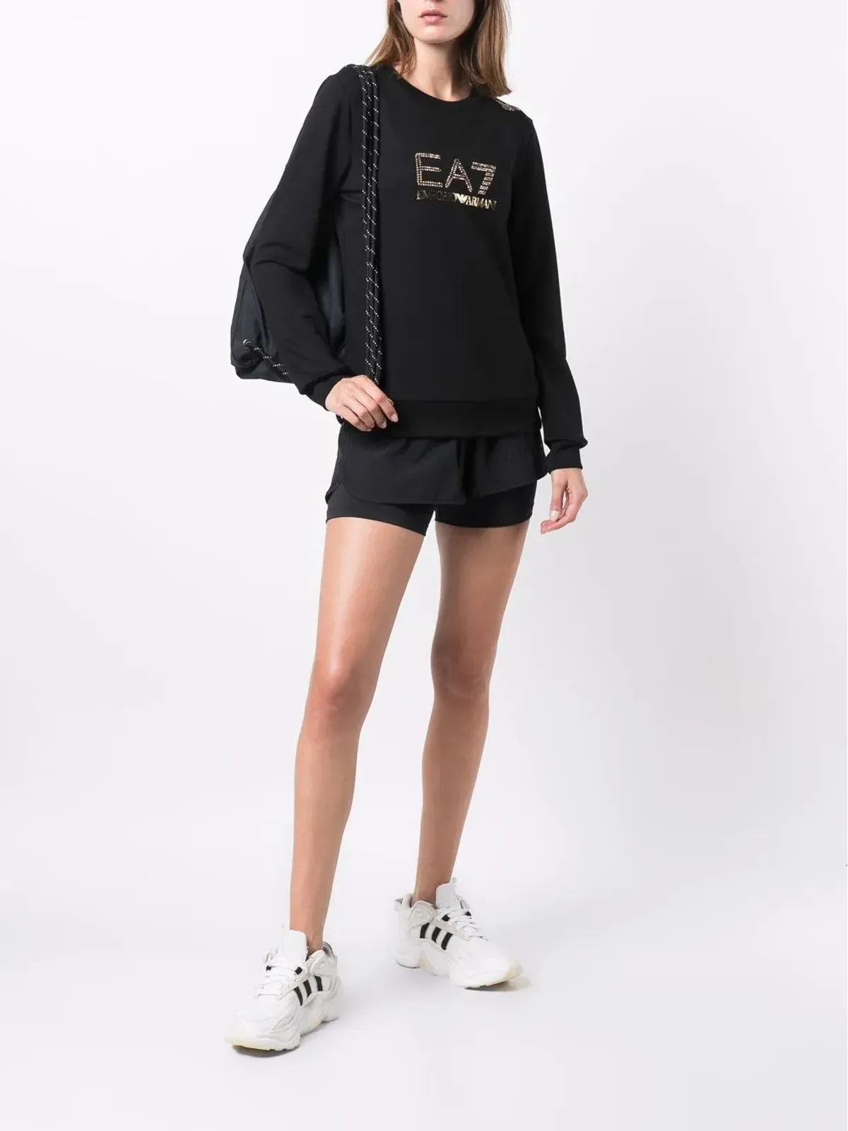 Ea7 Emporio Armani スタッドディテール入り ロングスリーブ Tシャツ - 画像2