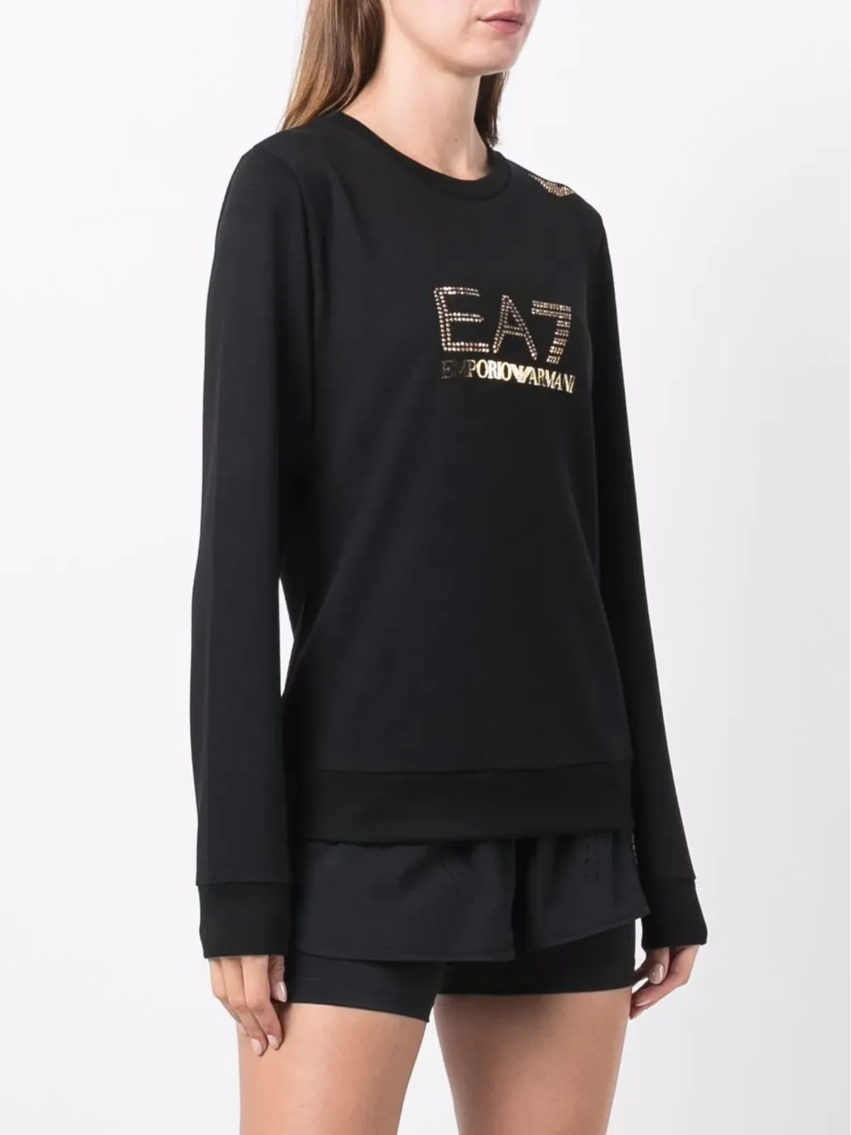 Ea7 Emporio Armani スタッドディテール入り ロングスリーブ Tシャツ - 画像3