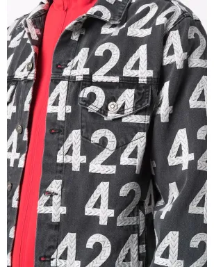 424 ロゴプリント コットン混紡 デニムジャケット - サムネイル5