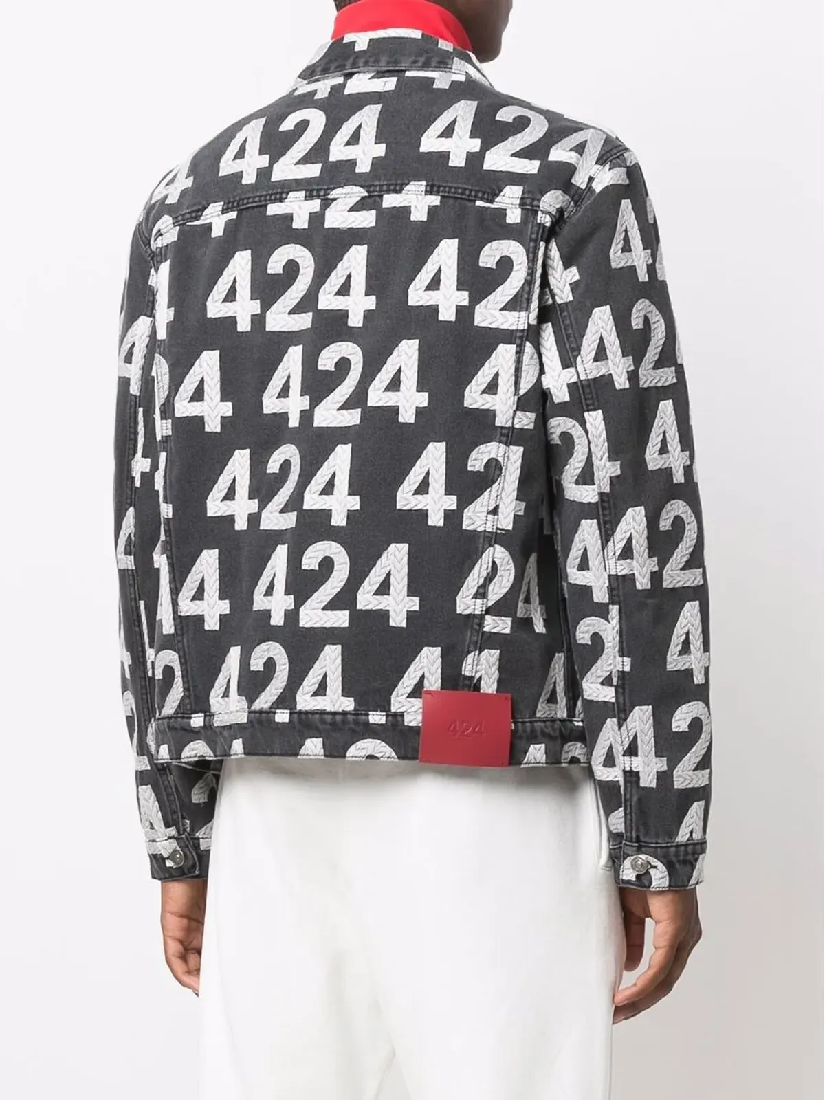 424 ロゴプリント コットン混紡 デニムジャケット - 画像4