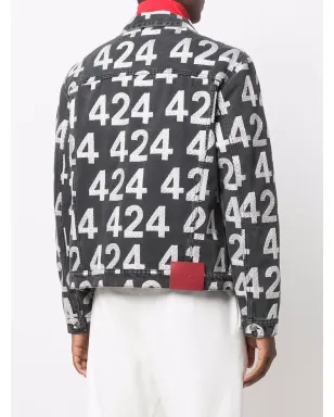 424 ロゴプリント コットン混紡 デニムジャケット - サムネイル4