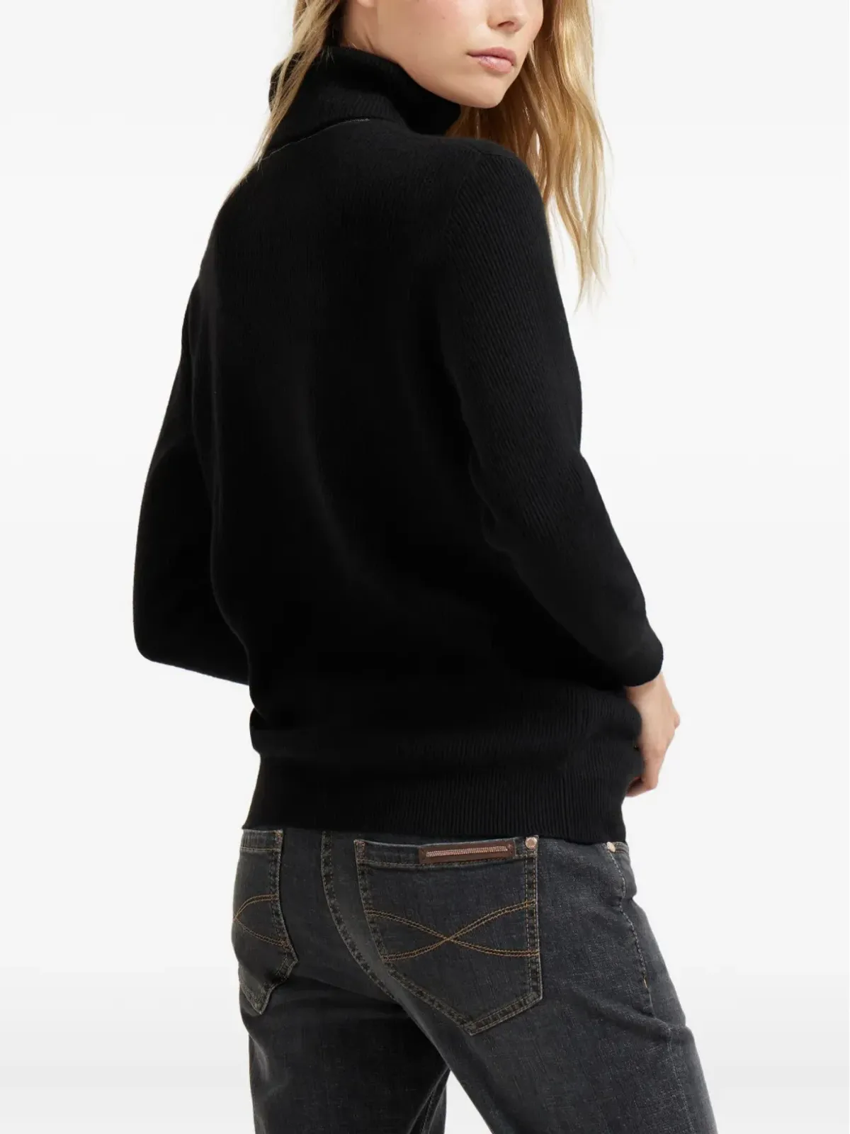 Brunello Cucinelli カシミヤ タートルネック セーター ブラック - 画像4