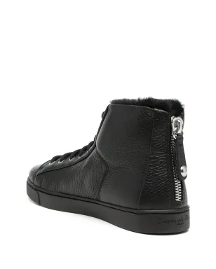 Gianvito Rossi ブラック ペブルド ハイカットスニーカー - サムネイル3