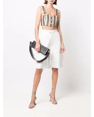 Balmain ストライプ柄クロップドトップ - サムネイル2