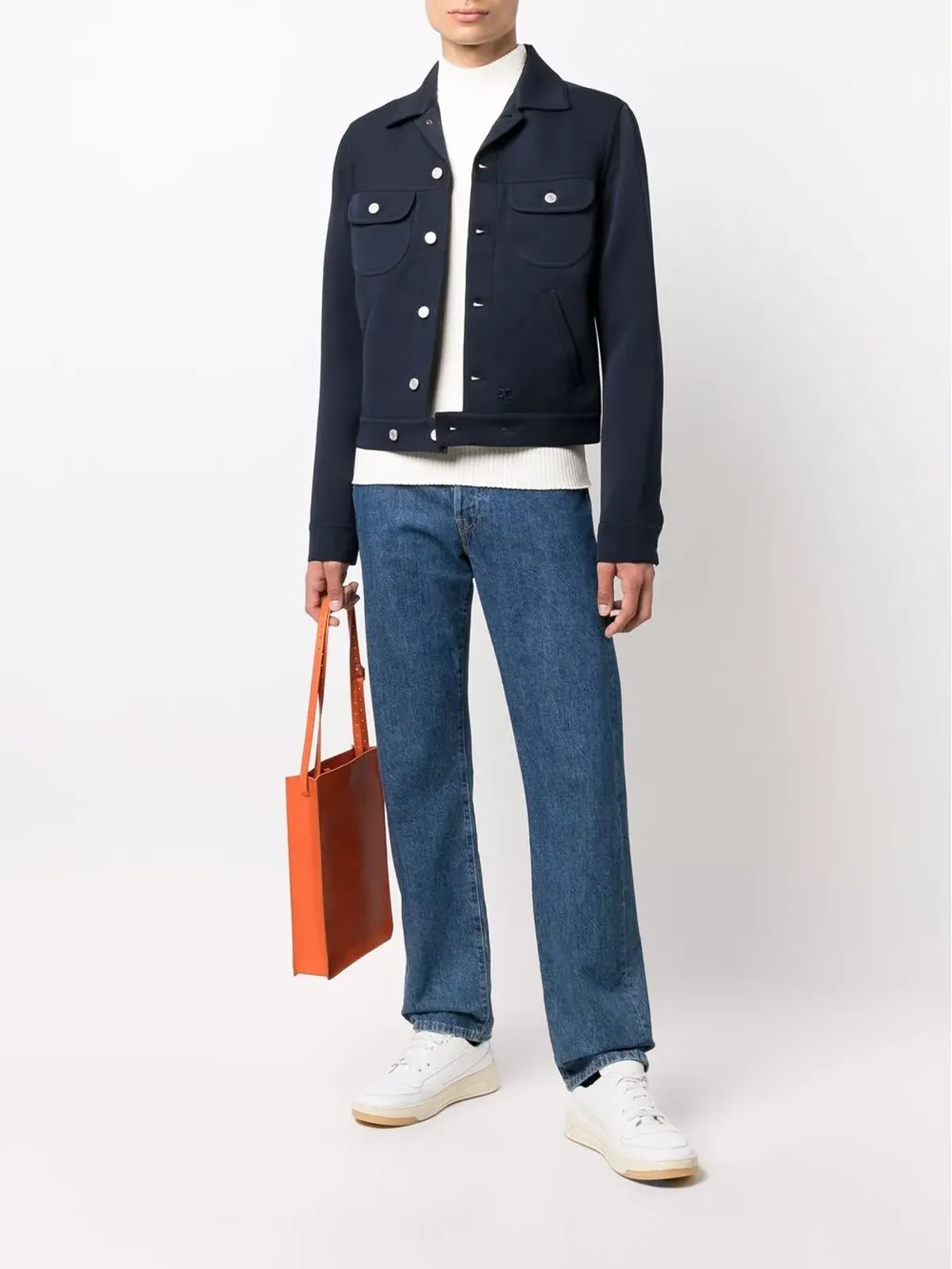 Courrèges ツイル トラッカージャケット - 画像2