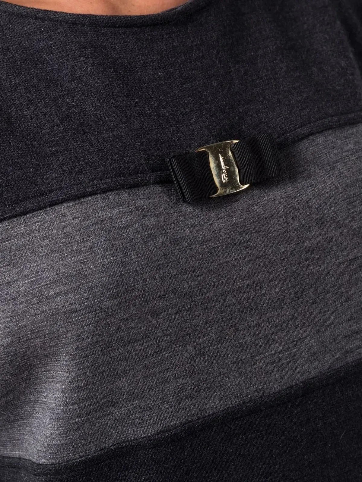 Ferragamo Pre-Owned 1980年代 長袖パネルドレス - 画像5